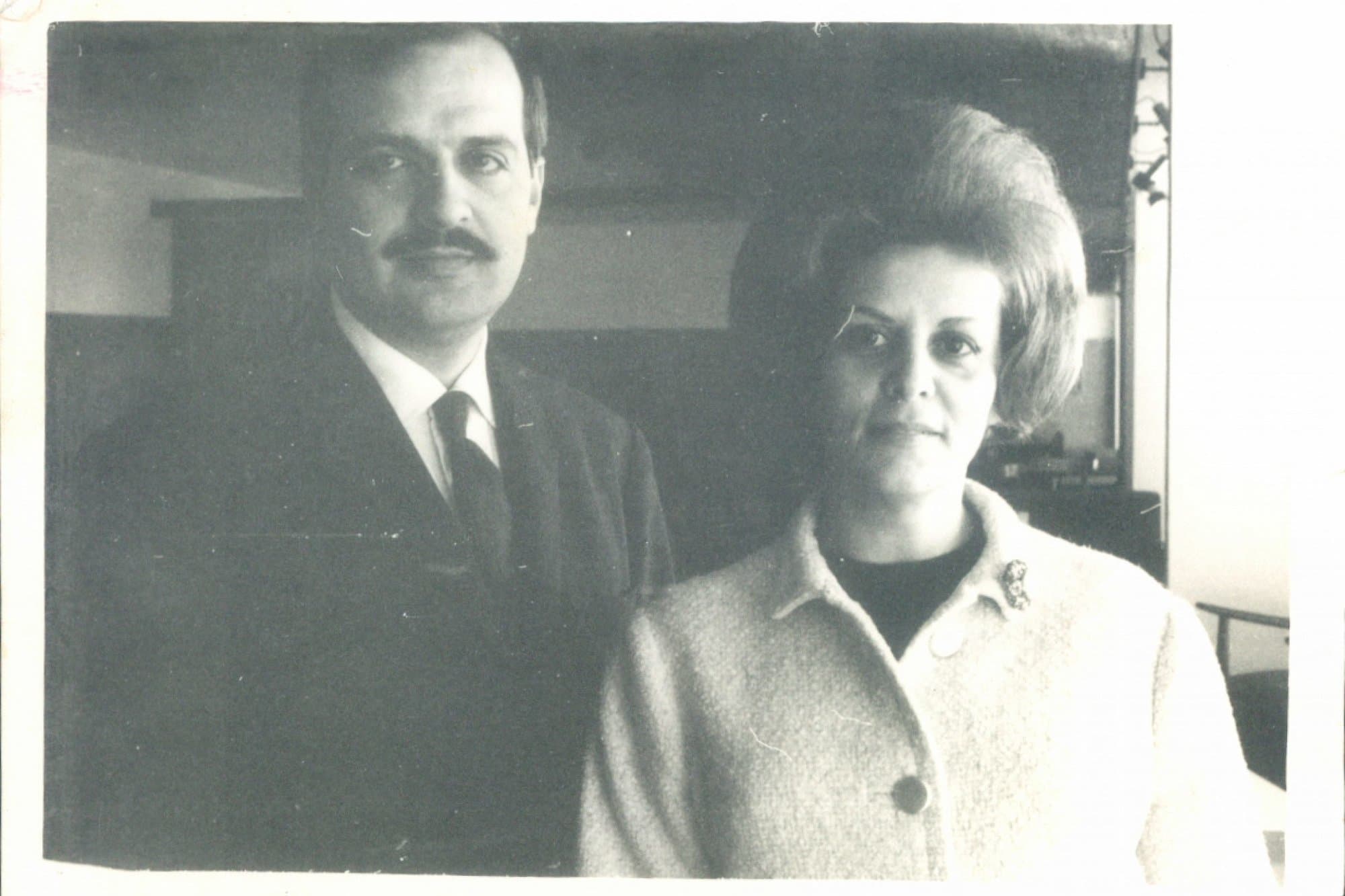 Black and white photo of Joseph and Marie Daou